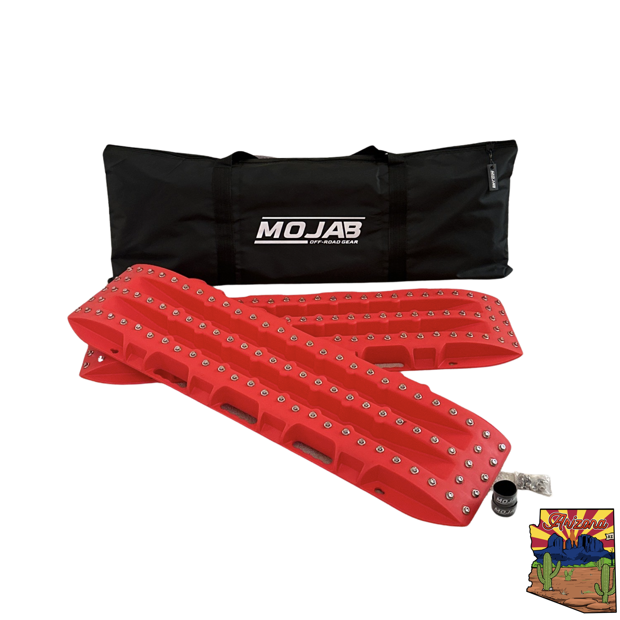 Photo of Ultimate Traction recovery board with steel plugs and storage bag by MOJAB OFFROAD - Premium Recovery board for UTVs / Side by Sides