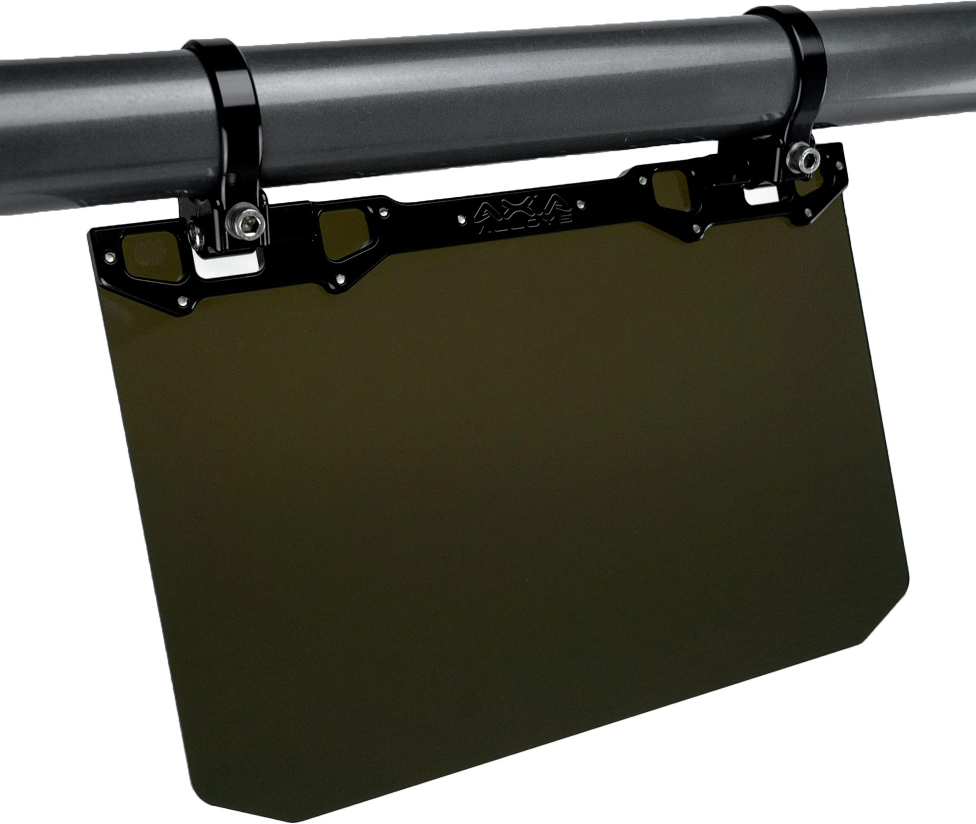 Photo of 12" X 8" NARROW MOUNT SUN VISO W/TINTED SHIELD- BLACK by AXIA - Premium Mounts/Brackets for UTVs / Side by Sides