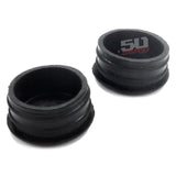 50 Caliber Racing Rubber End Caps - 10 Pack for 1", 1.25", and 1.5" Tubing (Roll Cage, Fence, Roll Bar)