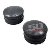 50 Caliber Racing Rubber End Caps - 10 Pack for 1", 1.25", and 1.5" Tubing (Roll Cage, Fence, Roll Bar)