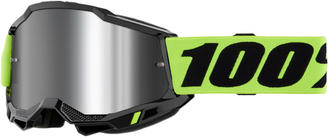 100% Accuri 2 Watercraft Goggles - Neon Yellow Mirror Silver