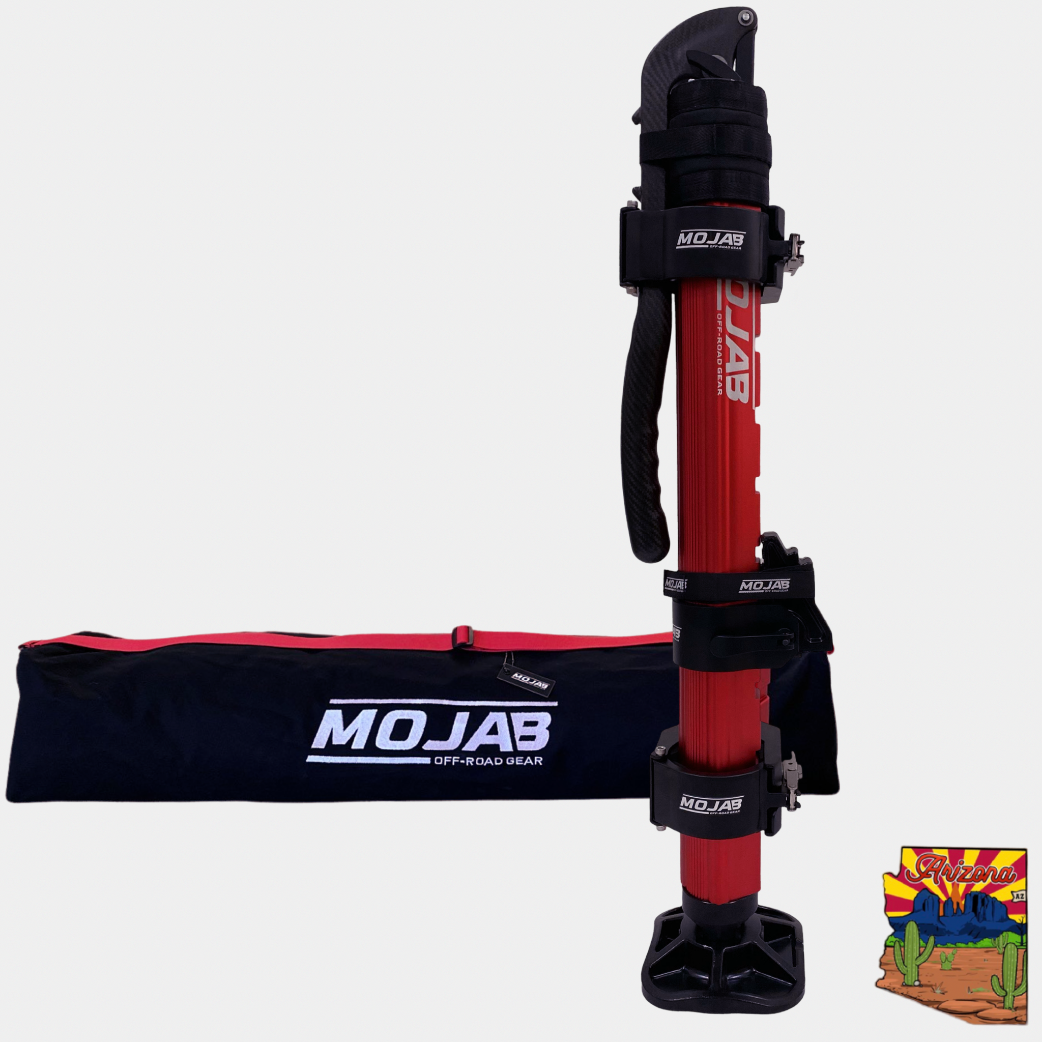 Photo of CarbonPro Hydraulic Jack with Mounting Clamps by MOJAB OFFROAD - Premium Jack for UTVs / Side by Sides