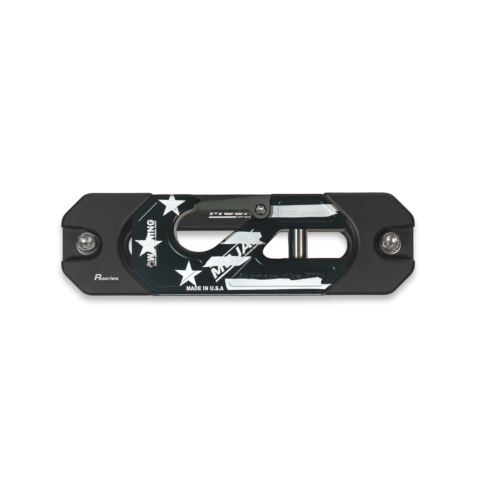 Photo of Aluminum Recessed Winch Shackle with Fairlead Kit, closed latch (LIFE TIME WARRANTY*) by MOJAB OFFROAD - Premium Winches & Winch Mounts for UTVs / Side by Sides