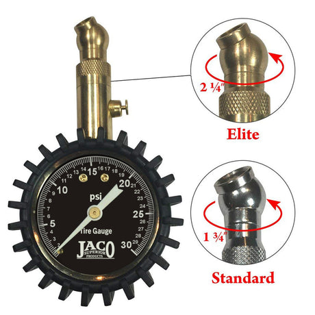 Photo of Elite® Low Pressure Tire Gauge - 30 PSI by JACO - Premium Tire Pressure Gauge for UTVs / Side by Sides