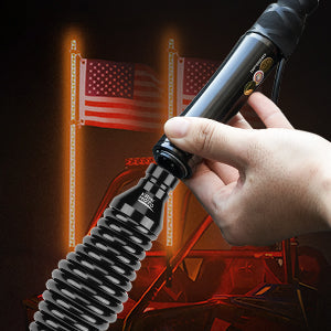 Photo of UTV 2pcs 3ft / 4ft Whip Lights with Spring Base for X3 / RZR by Kemimoto - Premium for UTVs / Side by Sides