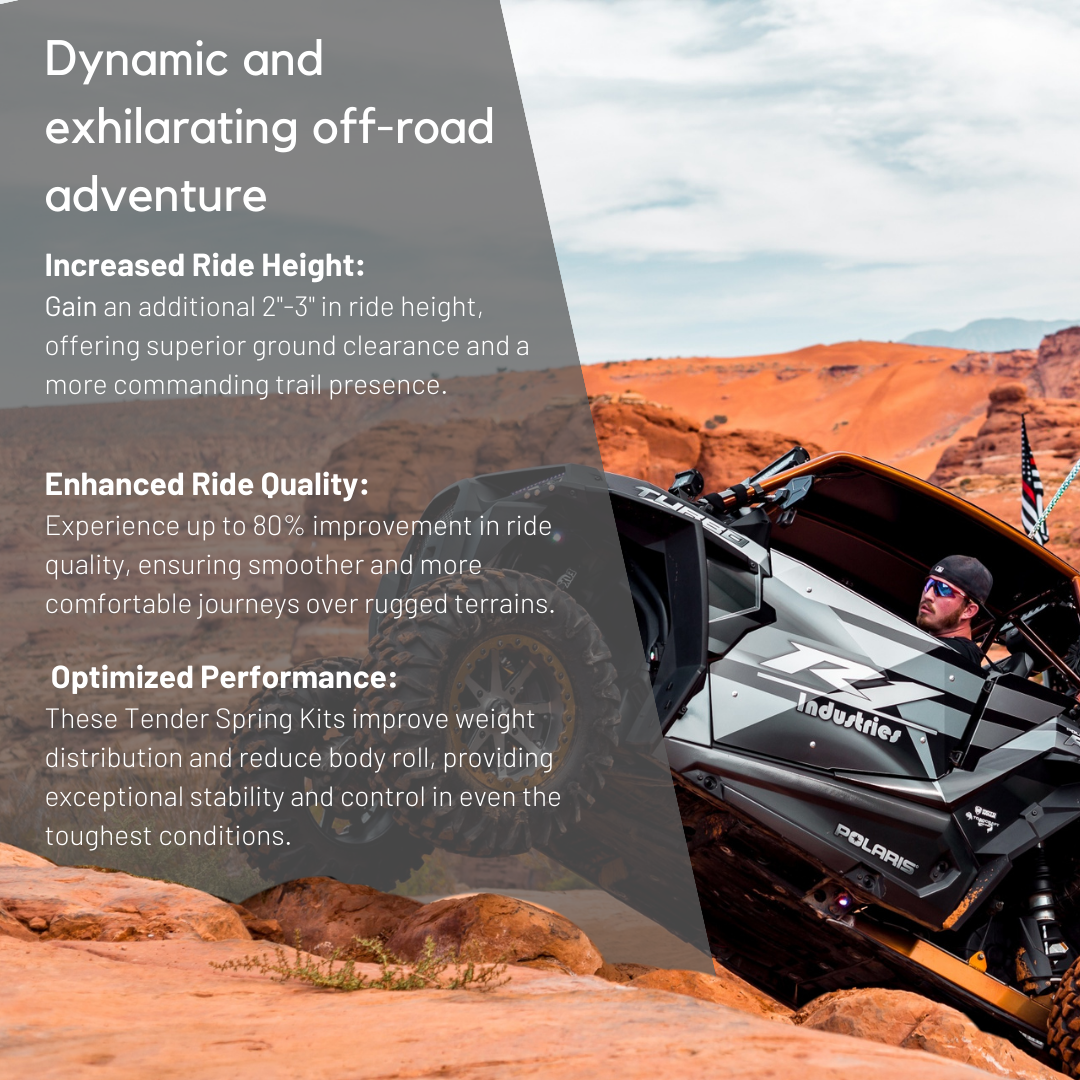 Polaris RZR XP Turbo Tender Spring Kit - 2-3" Lift + 80% Better Ride (2017+)