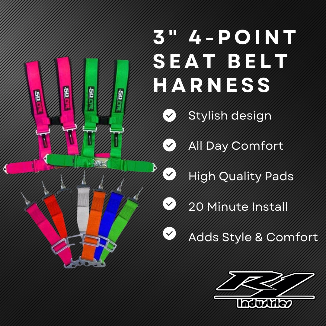 Photo of 3" 4 Point Harness Seat Belt by 50 Caliber Racing - Premium Harnesses for UTVs / Side by Sides