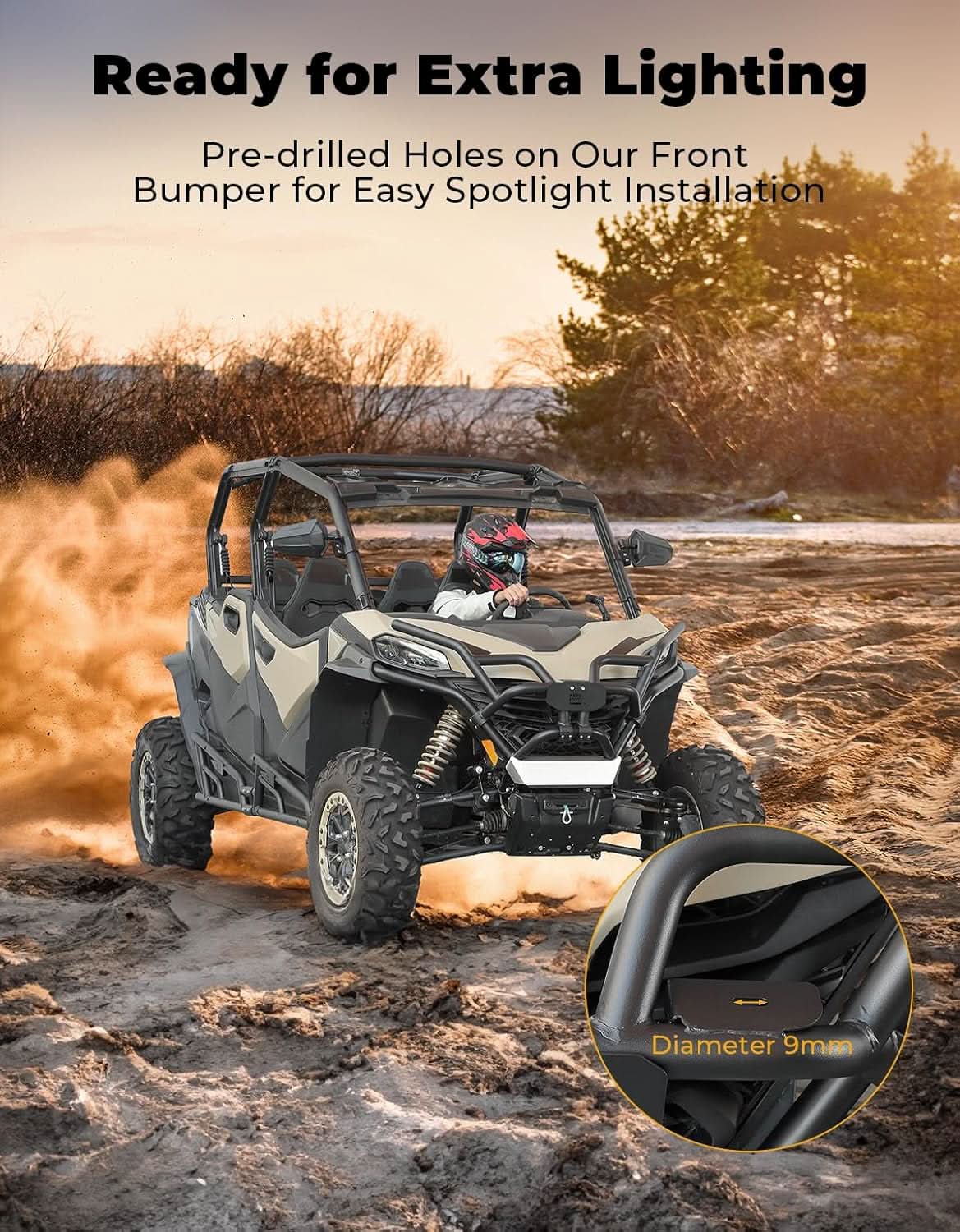 Photo of Kemimoto Front Bumper for CFMOTO ZForce 950 Sport | 950 Trail | 800 Trail 2023+ by Kemimoto - Premium for UTVs / Side by Sides
