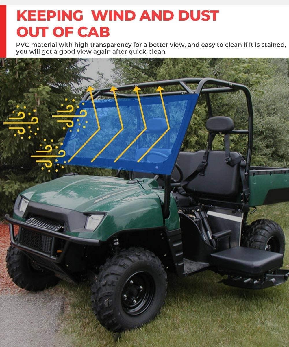 Photo of Clear Full Soft Window for Kawasaki Mule2500/3000/Polaris Ranger by Kemimoto - Premium for UTVs / Side by Sides
