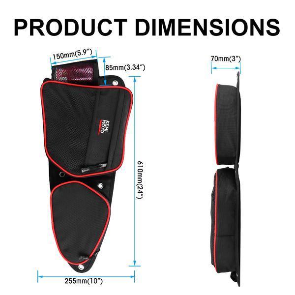 Photo of Front Door Side Door Bags & Side Nerf Bars Rock Sliders for Polaris RZR by Kemimoto - Premium for UTVs / Side by Sides