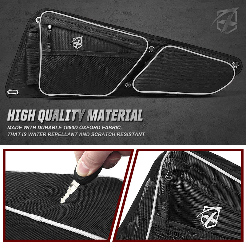Photo of Polaris RZR Front Side Door Bags fits RZR 2014-2020 by XPRITE - Premium Door Bags & Door Accessories for UTVs / Side by Sides