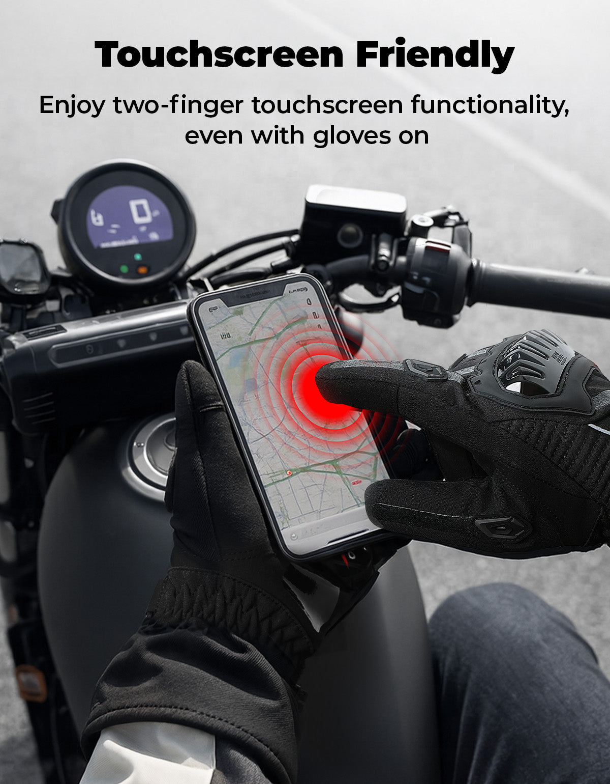 Photo of Motorcycle Winter Warm Gloves by Kemimoto - Premium for UTVs / Side by Sides