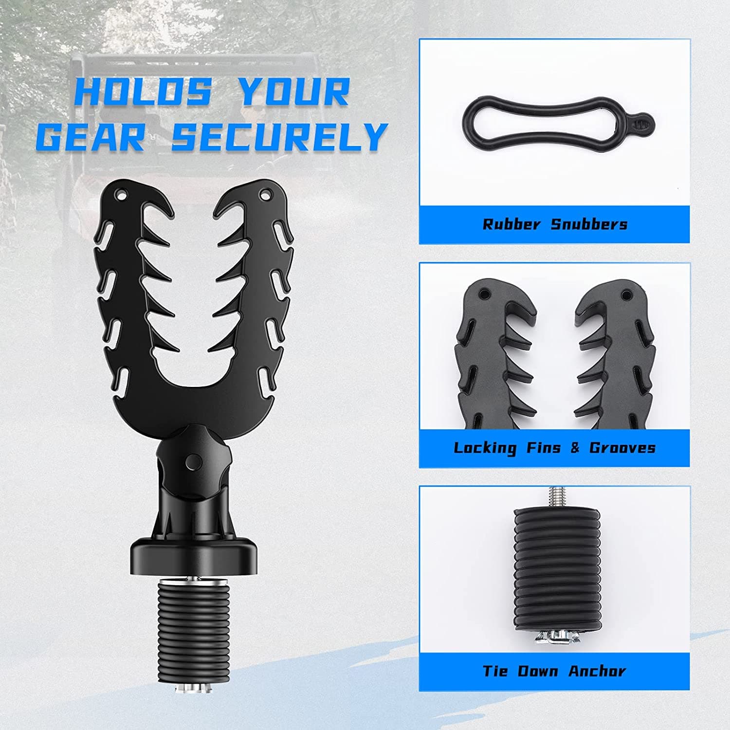 Photo of UTV Tool Rack Fit Polaris Ranger/ General by Kemimoto - Premium for UTVs / Side by Sides
