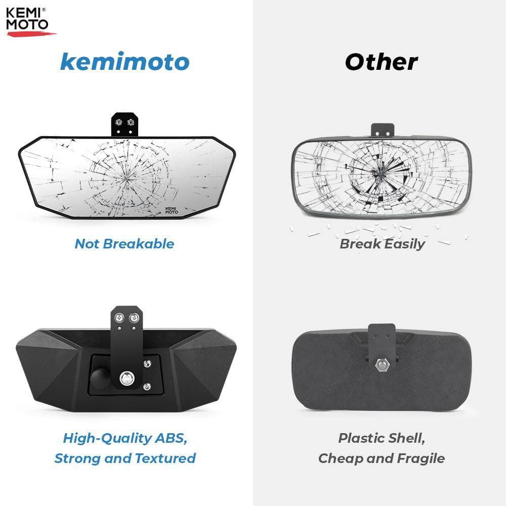 Photo of Upgraded Rear View Mirror for Polaris Ranger 500/570/900/1000 Crew XP by Kemimoto - Premium for UTVs / Side by Sides