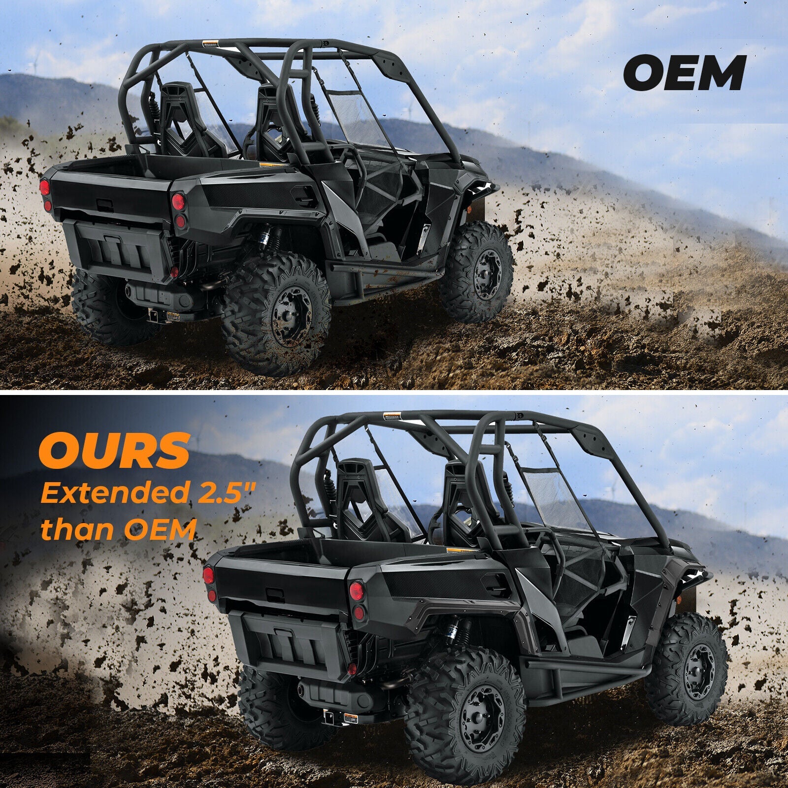 Photo of Heavy Duty Fender Flares For Can-Am Commander 2021+ by Kemimoto - Premium for UTVs / Side by Sides