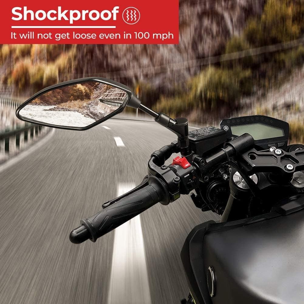 Photo of Motorcycle Rear View Side Mirrors for Grom Navi by Kemimoto - Premium for UTVs / Side by Sides