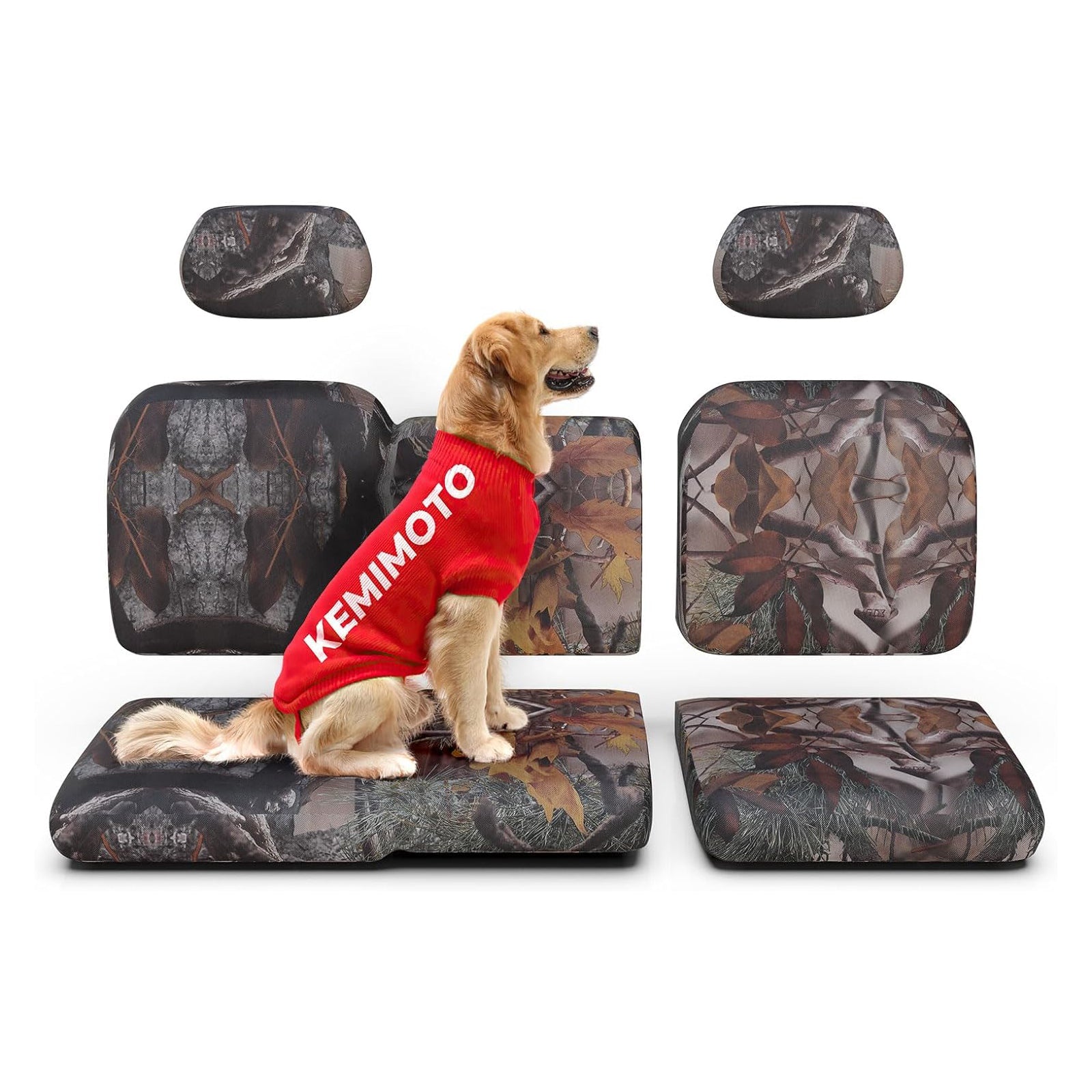 Photo of Split Bench Seat Covers for Polaris Ranger XP 1000/CREW (6 PCS) by Kemimoto - Premium for UTVs / Side by Sides