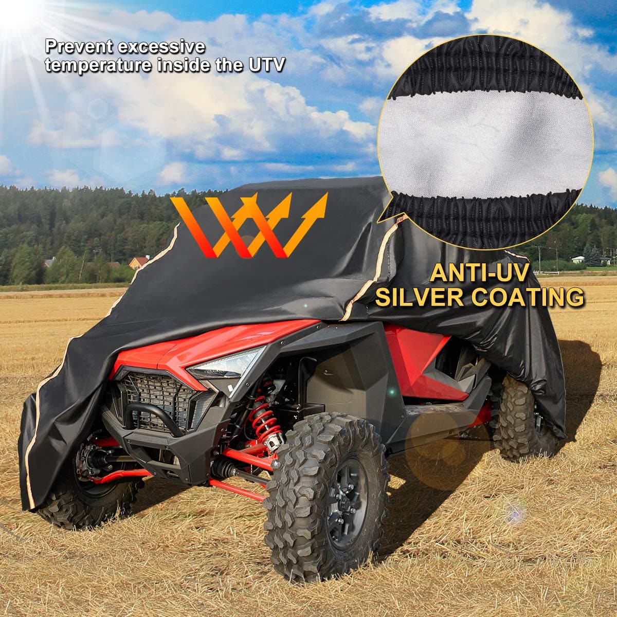 Photo of UTV Cover Heavy Waterproof for Polaris RZR PRO XP/Can-Am Maverick X3 by Kemimoto - Premium for UTVs / Side by Sides