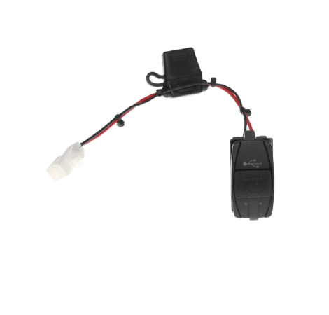 XTC Can-Am Maverick X3 Plug and Play Dual USB Power Port 5V 4.2A w/Amber LED, USB Cover & Harness