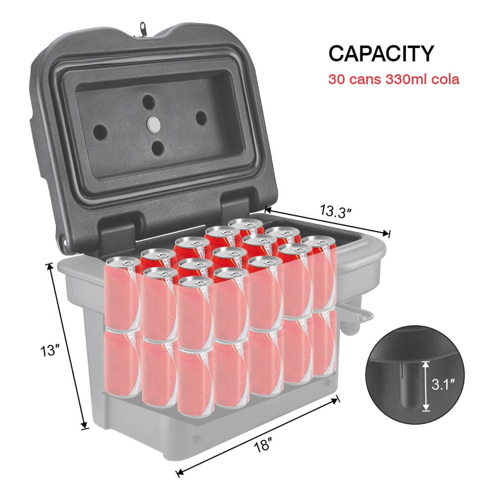 Photo of Kemimoto Cargo Storage Device Tool Box & Under Seat Storage Box for Polaris Ranger by Kemimoto - Premium for UTVs / Side by Sides