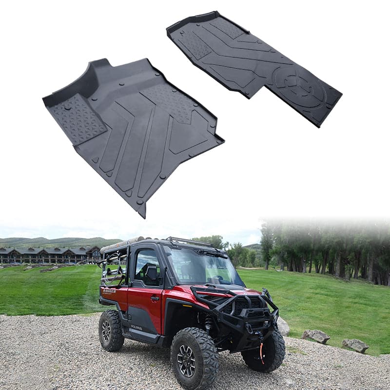 Photo of TPE Floor Mats for Polaris Ranger XD 1500 2024+ by Kemimoto - Premium for UTVs / Side by Sides
