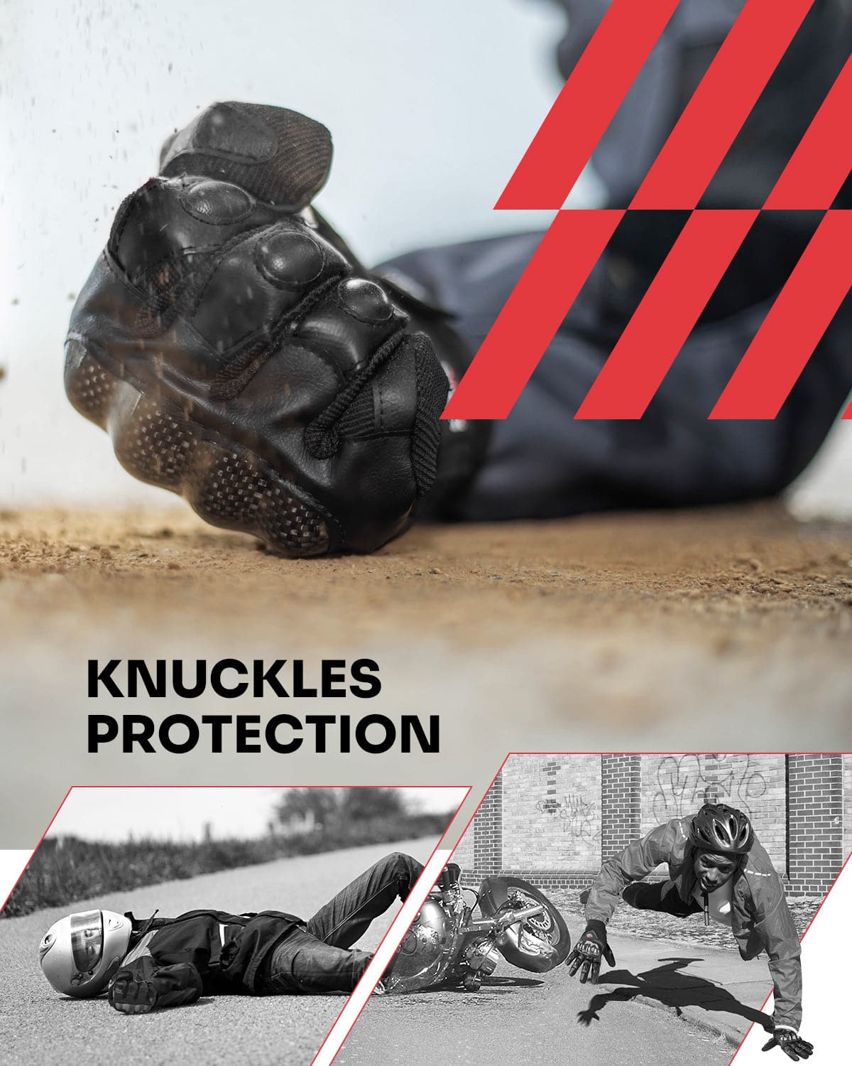 Photo of Motorcycle Riding Gloves (for Motorcross Dirt Bike ATV UTV) by Kemimoto - Premium for UTVs / Side by Sides