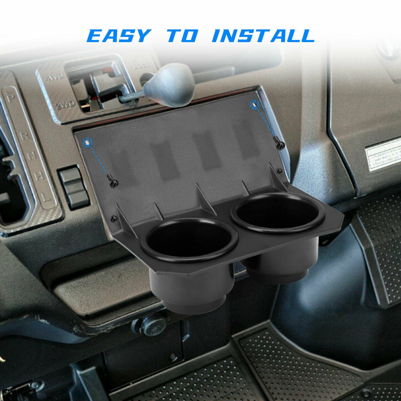 Photo of UTV Cup Holder with Switch Panel for Pioneer 1000/1000-5 by Kemimoto - Premium for UTVs / Side by Sides