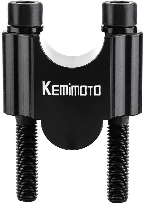 Photo of Motorcycle 7/8" Handlebar Risers 30mm Height (Black) by Kemimoto - Premium for UTVs / Side by Sides