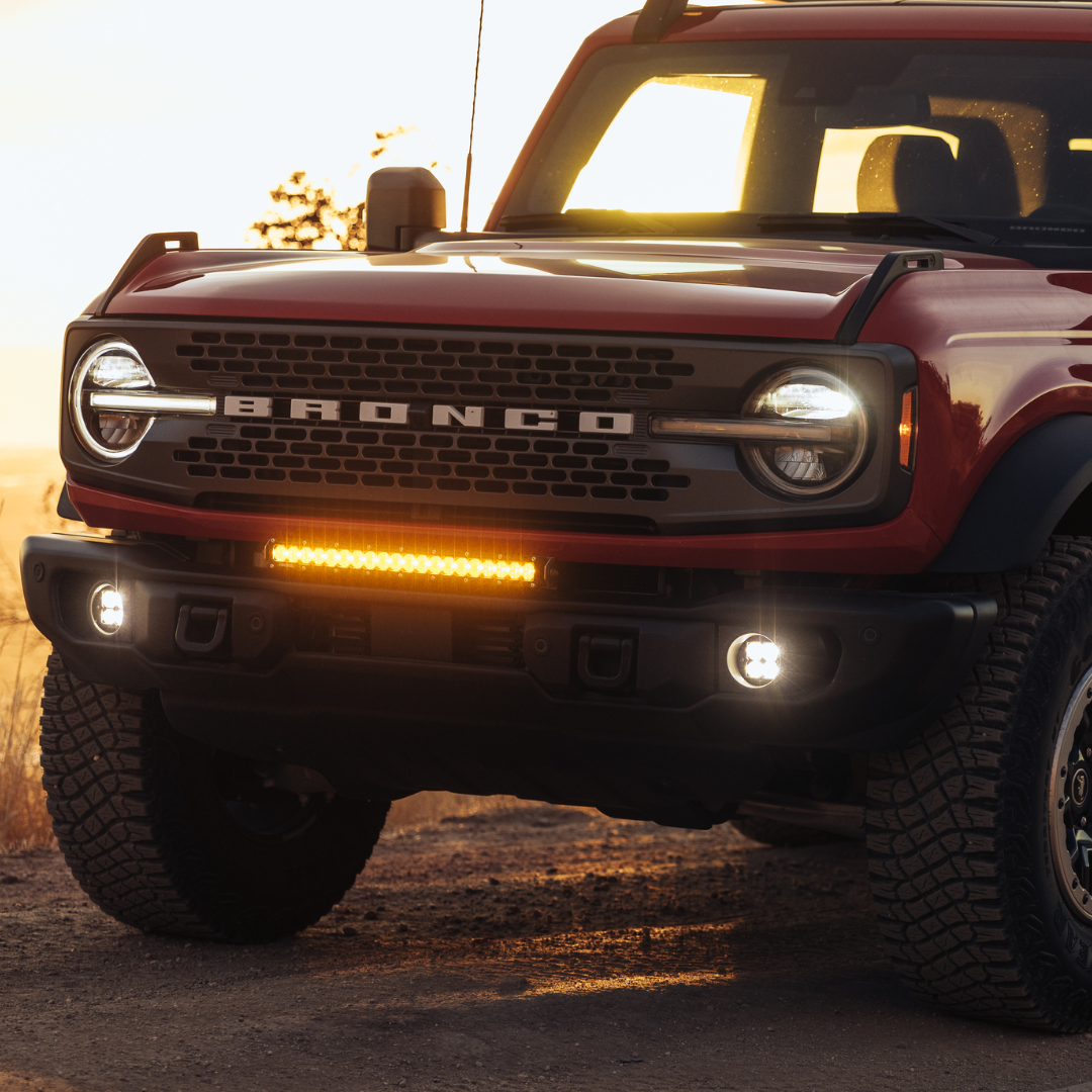 Photo of Ford Bronco (2021+) - 20" LED Capable Bumper Light Bar by Heretic Studio Dealer Portal - Premium Light Bar for UTVs / Side by Sides