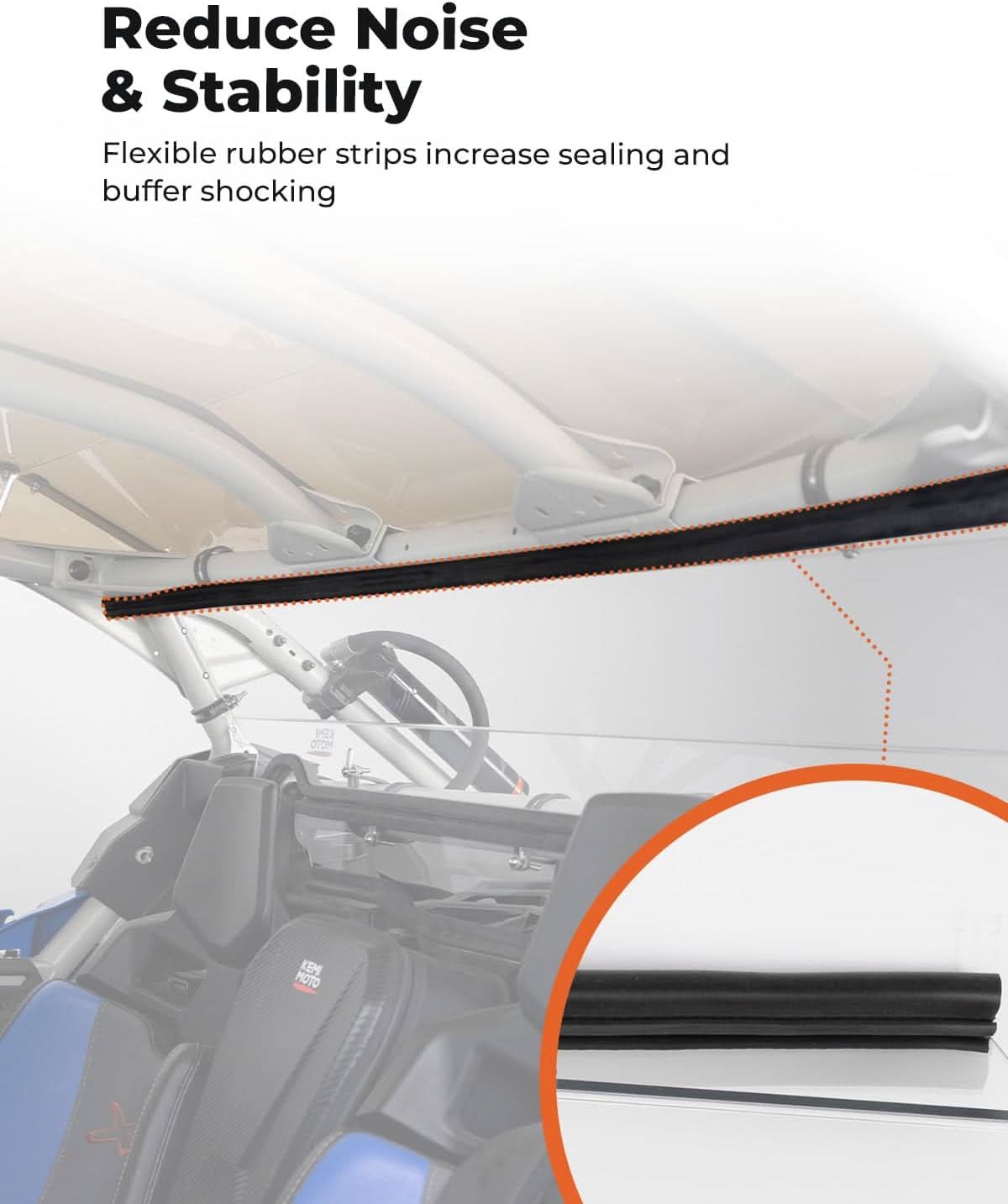 Photo of Upgraded Rear Windshield Scratch-resistant for Can-Am Maverick X3 / X3 MAX by Kemimoto - Premium for UTVs / Side by Sides