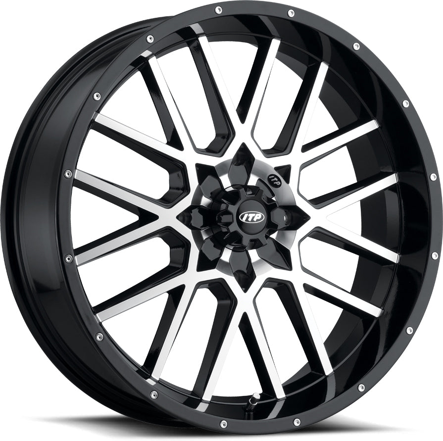 Photo of HURRICANE BLACK/MACHINED 18X6.5 4/156 4 + 2.5 (+10MM) by ITP - Premium Wheels for UTVs / Side by Sides