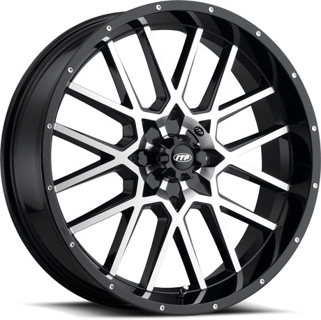 Photo of HURRICANE BLACK/MACHINED 18X6.5 4/156 4 + 2.5 (+10MM) by ITP - Premium Wheels for UTVs / Side by Sides