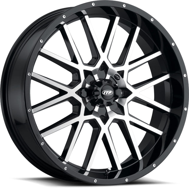 Photo of HURRICANE BLACK/MACHINED 18X6.5 4/156 4 + 2.5 (+10MM) by ITP - Premium Wheels for UTVs / Side by Sides