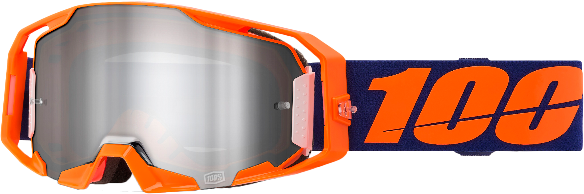 Photo of ARMATIC GOGGLE NEON ORG MIRROR SILVR FLASH by 100-PERCENT - Premium Eyewear for UTVs / Side by Sides