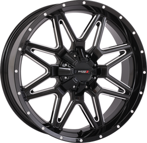 Photo of SYSTEM 3 ST7 WHEEL 20X7 4+3 (+10MM) 4/137 & 4/156 GLOSS BLK MILLED by SYSTEM 3 - Premium Wheels for UTVs / Side by Sides