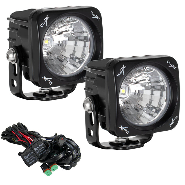 Photo of 3" Optimus Square 20º Beam LED Light Kit by Vision X Off-Road - Premium Light Pods for UTVs / Side by Sides