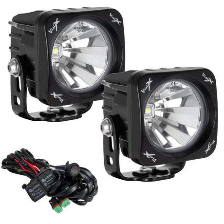 Photo of 3" Optimus Square 60º Beam LED Light Kit by Vision X Off-Road - Premium Light Pods for UTVs / Side by Sides