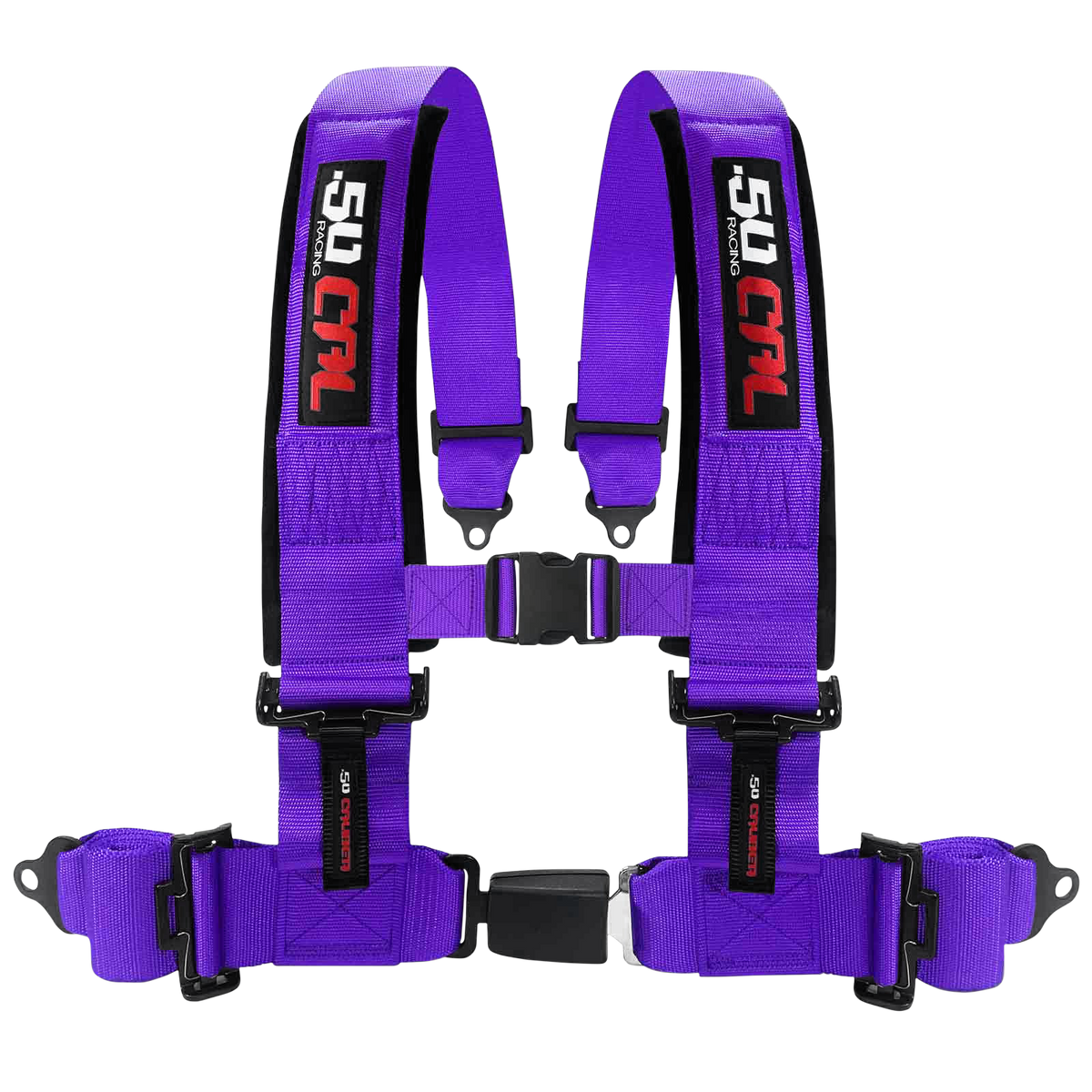50 Caliber Racing push-button harness - 3 Inch / Purple - product photo