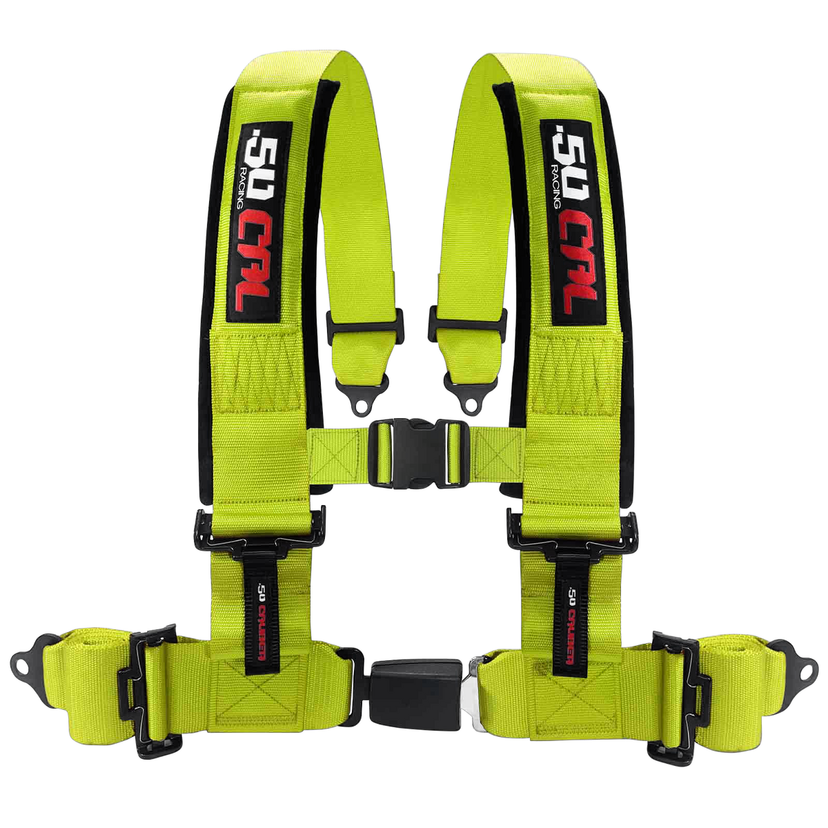 50 Caliber Racing push-button harness - 3 Inch / Yellow - product photo