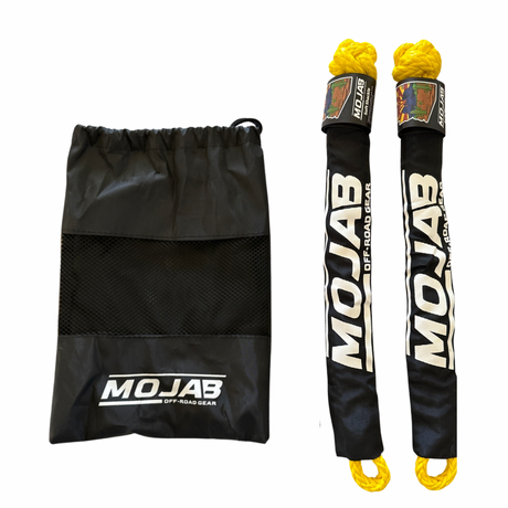 Photo of Soft Shackle 3/8'' x 22” with sleeve and bag (Set of 2 Shackles) (Lifetime Warranty) by MOJAB OFFROAD - Premium Soft Shackle for UTVs / Side by Sides