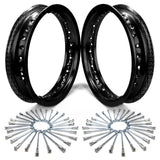 2 Pit Bike Rims 10 inch 28 Hole + Spokes