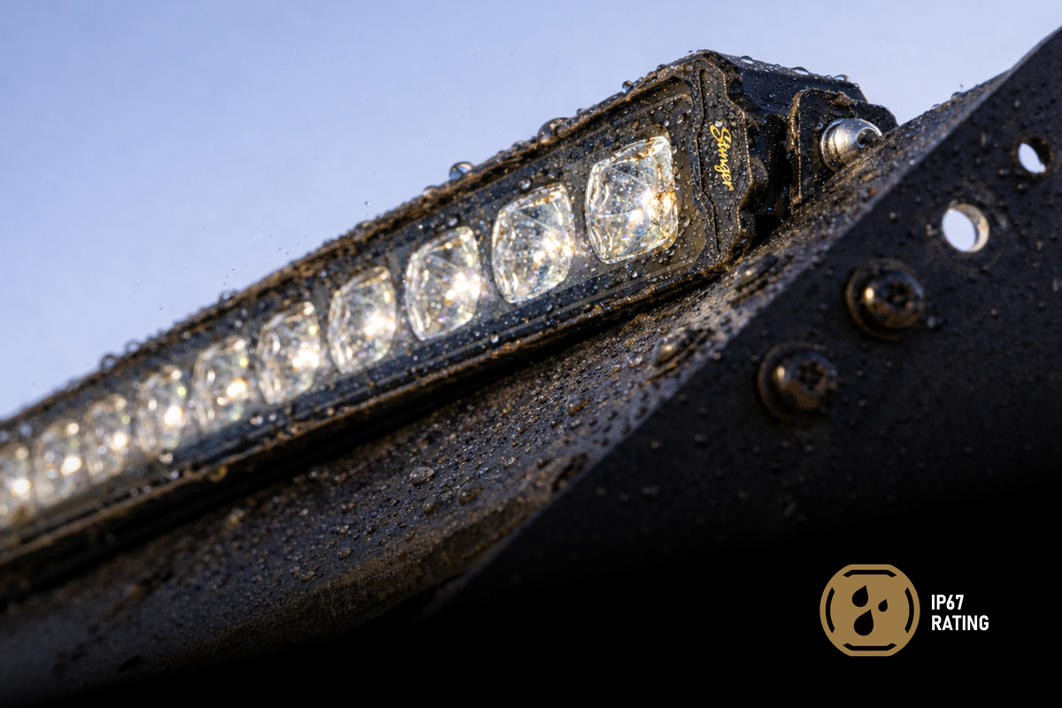HEXCORE Universal 40" Curved LED Light Bar, Flood & Spot Combo Beam with Amber & White Position Light | STL40CLB