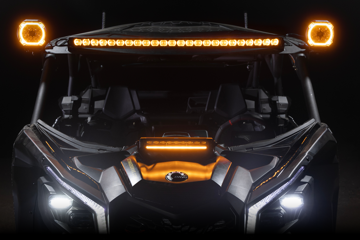 HEXCORE Universal 40" Curved LED Light Bar, Flood & Spot Combo Beam with Amber & White Position Light | STL40CLB