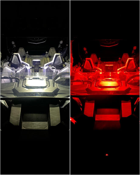 Photo of Interior Dome Light With White & Red LEDs by GGLighting - Premium for UTVs / Side by Sides