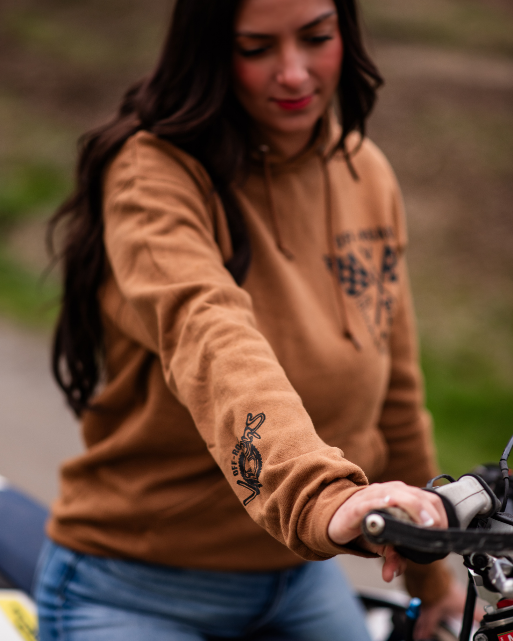 Photo of Finish Line Unisex Pullover Hoodie by OFF-ROAD VIXENS CLOTHING CO. - Premium Apparel & Accessories for UTVs / Side by Sides