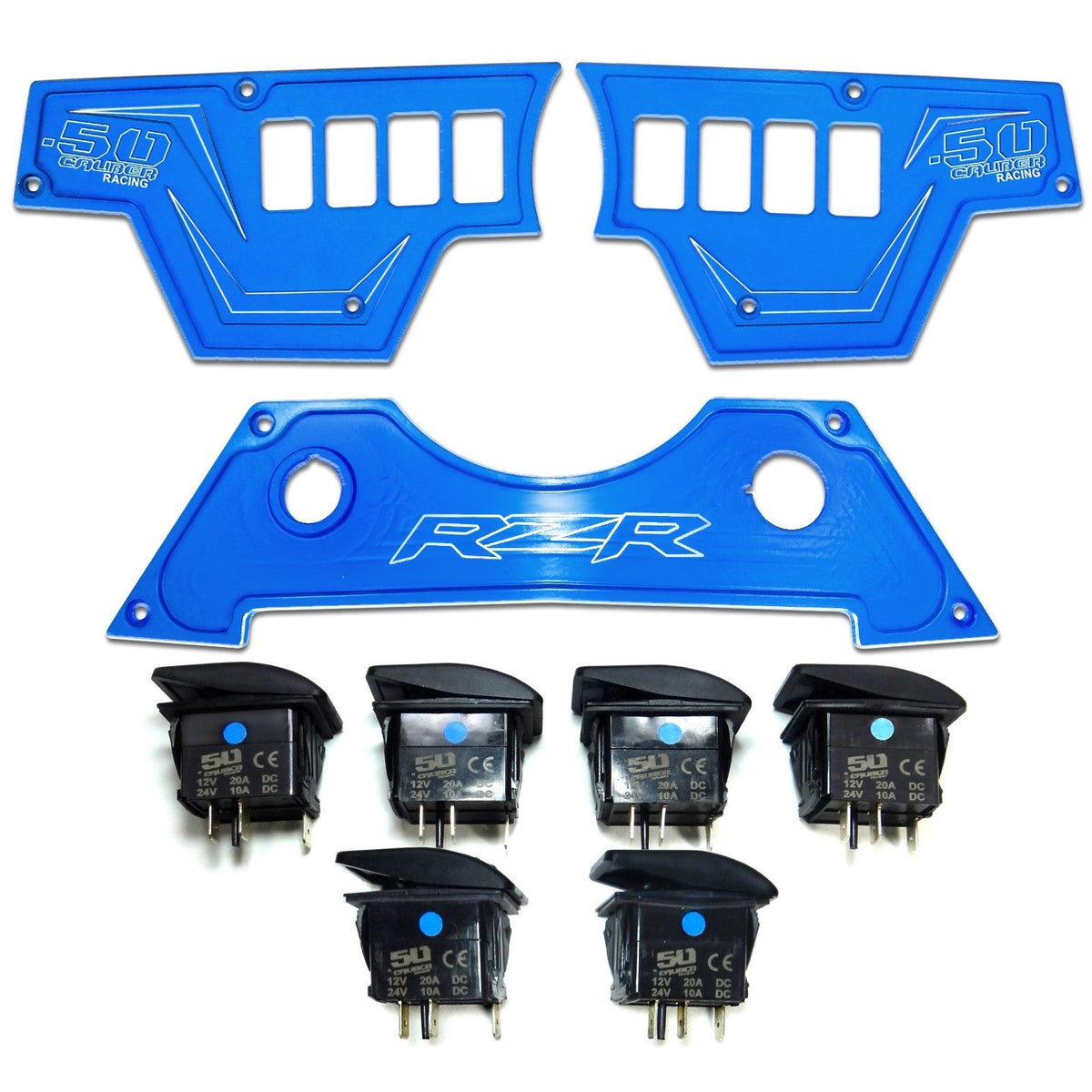 50 Caliber Racing RZR XP1000 8-Switch Billet Aluminum Dash Panel