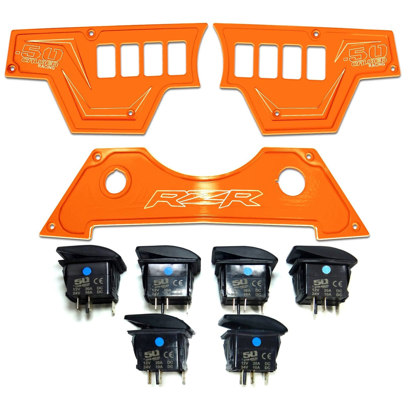 50 Caliber Racing RZR XP1000 8-Switch Billet Aluminum Dash Panel