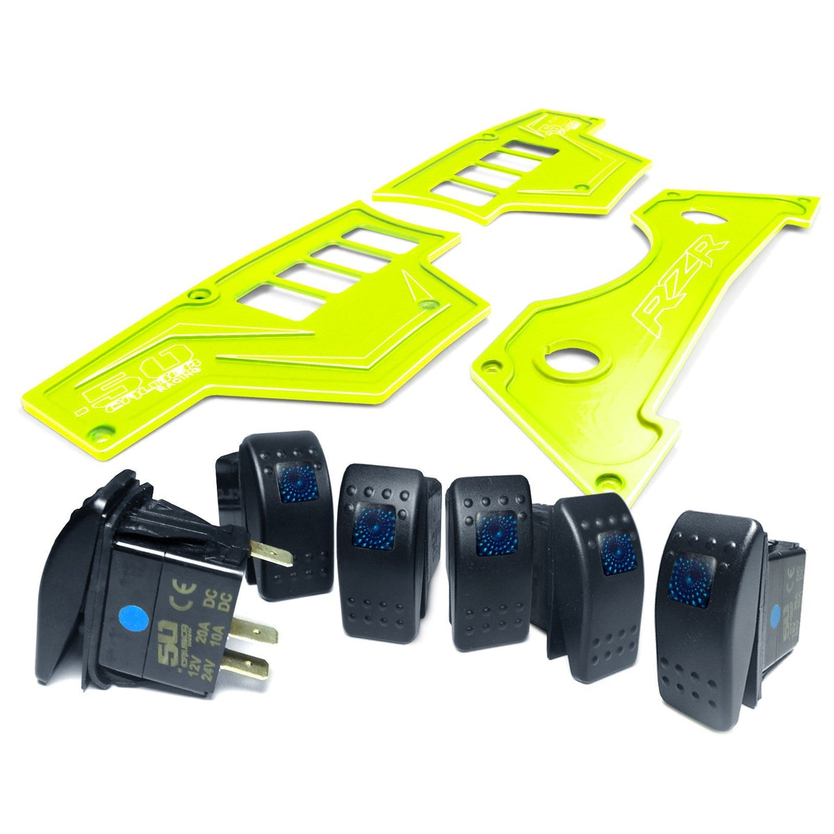 50 Caliber Racing RZR XP1000 8-Switch Billet Aluminum Dash Panel