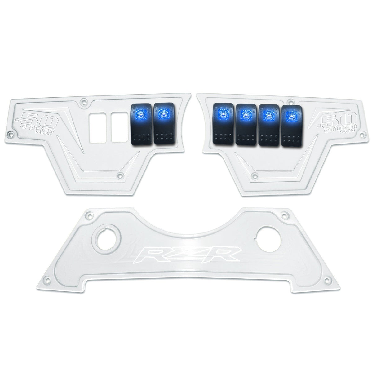 50 Caliber Racing RZR XP1000 8-Switch Billet Aluminum Dash Panel