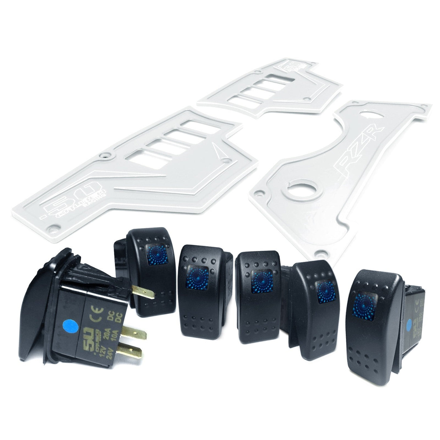 50 Caliber Racing RZR XP1000 8-Switch Billet Aluminum Dash Panel